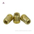 Copper nut copper insert embedded cold knurled nut